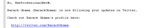 Obama follwing on Twitter