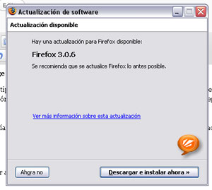 Una vez encontrada, nos mostrará esta ventana. Procederemos a actualizar seleccionando "descargar actualización"