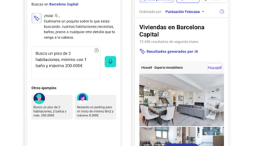 Fotocasa lanza un buscador de vivienda asistido por IA, único en el sector inmobiliario español