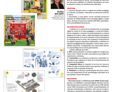 EmotionLAB opta a los Premios IPMARK tras consolidar su posicionamiento como referente en transformación educativa