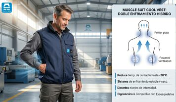 Healthy Suits revoluciona la seguridad laboral frente al calor extremo con el nuevo chaleco Muscle Suit Cool Vest