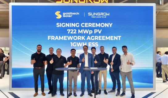 Sungrow y GOLDBECK SOLAR firman el mayor proyecto fotovoltaico de Europa (722 MWp)