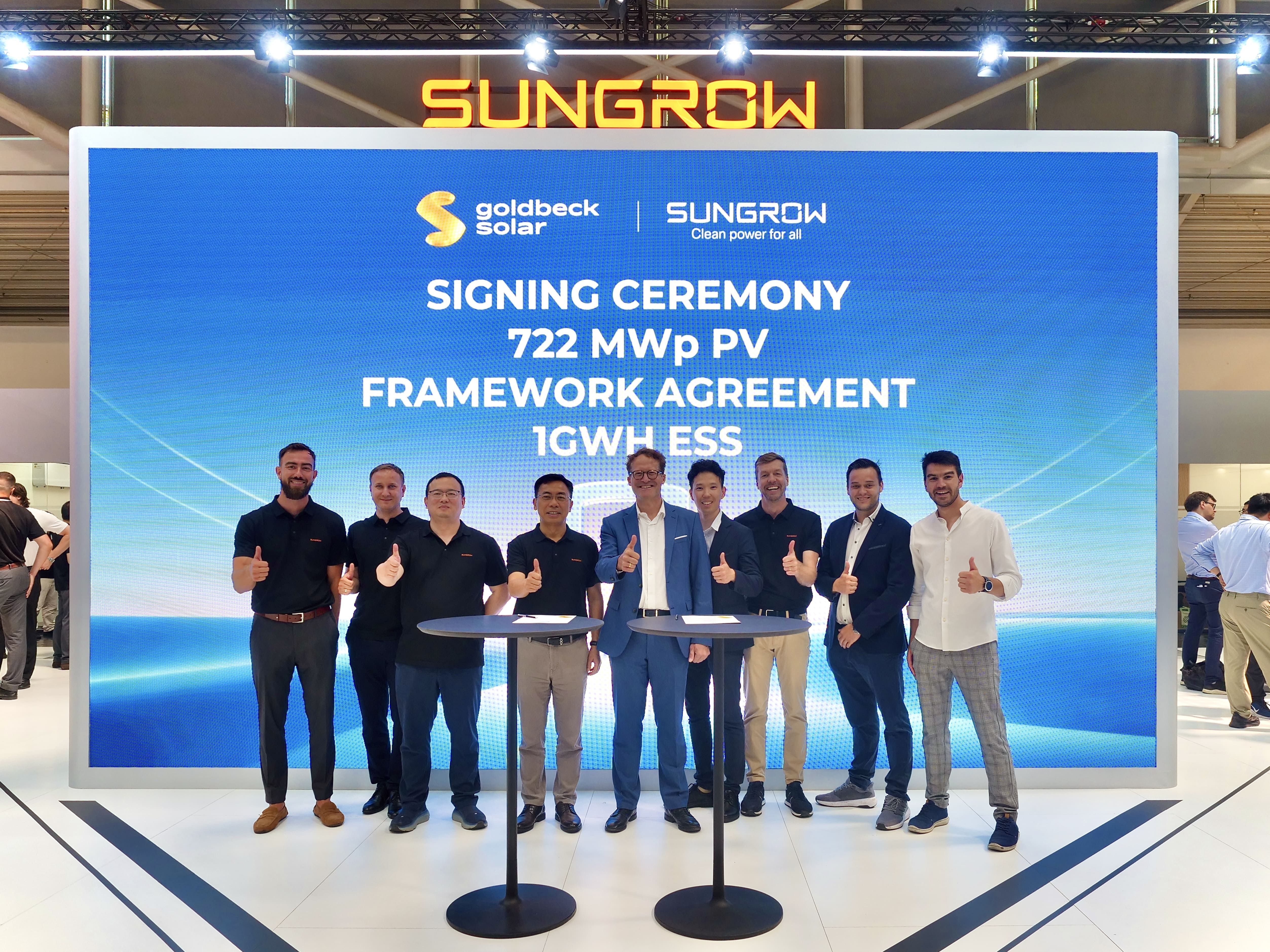 Sungrow y GOLDBECK SOLAR firman el mayor proyecto fotovoltaico de Europa (722 MWp)
